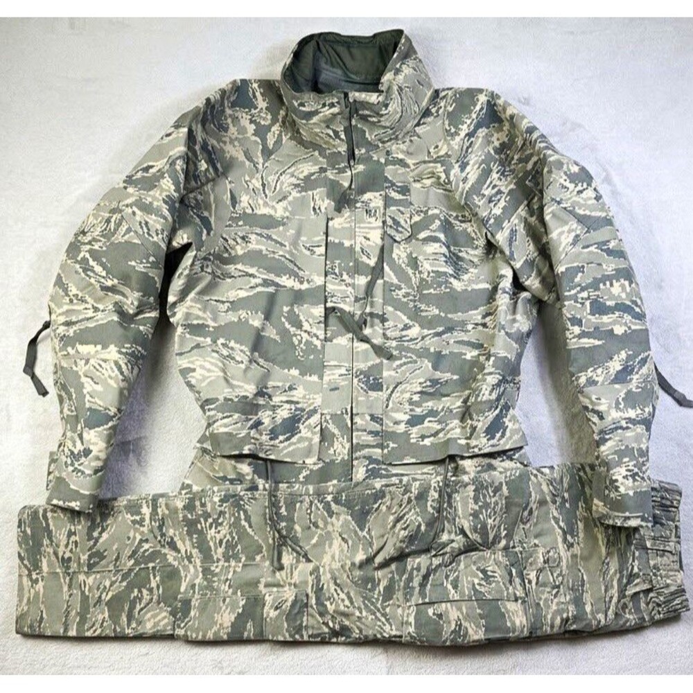 USAF APECS Parka Jacket & Trousers Set ABU Camo Medium Long 30R Gore-Tex Uniform